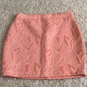 Salmon pencil skirt